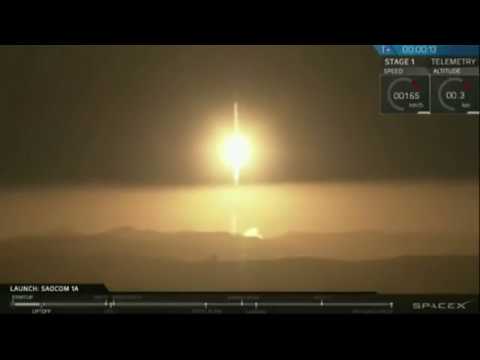 A SpaceX Falcon 9 rocket carried an Argentinian Earth-observation satellite into space Sunday and for the first time landed a first-stage booster back at its California launch site. (Oct. 8)