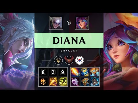 Diana Jungle vs Lillia - KR Grandmaster Patch 25.15