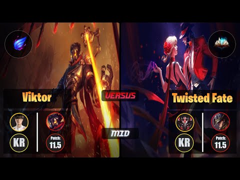 Faker VIKTOR (Mid) [Phase Rush] VS TWISTED FATE - Grandmaster KR Patch 11.5
