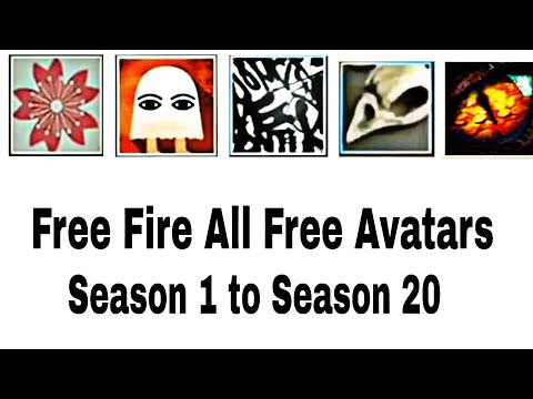 Free Fire all  elite pass free avatars /season 1 to season 20