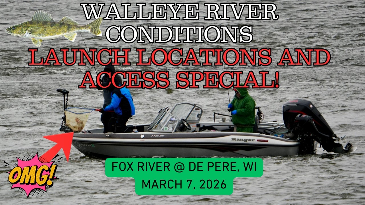 Fox River Walleye Run in De Pere, Wisconsin | Shore Fishing Access and Boat Launch Overview