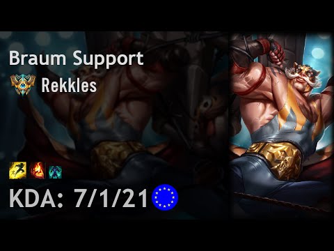 Braum Support vs Janna - Rekkles - EUW Challenger Patch 6.18