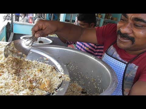 Pure Peanut Oil Chicken Biryani - Full @ 70 rs & Half 50 rs - Street Food India ( Yavatmal ) Video