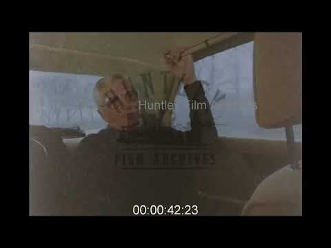 Football Manager Jupp Derwall rides along the Autobahn, 1980s - Archive Film 1084678