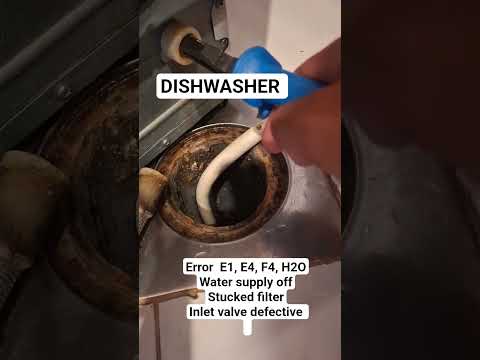 Error E1, E4, F4, H2O Dishwasher water supply fault