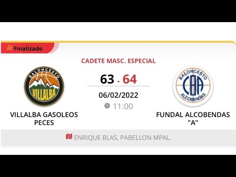 Cadete masc A VILLALBA GASÓLEOS PECES - FUNDAL ALCOBENDAS