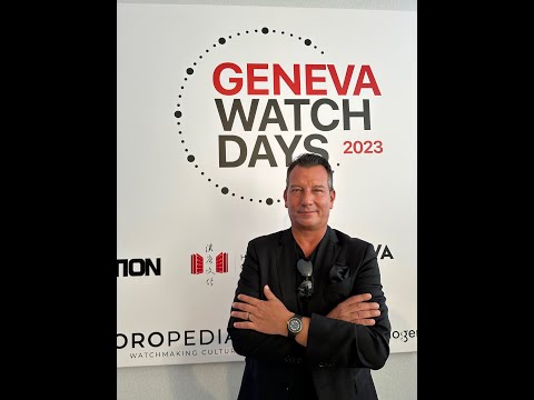 #115 DOXA SUB 300 Beta Sharkhunter Black and Gold Modelled by Jan Edocs at Geneva Watch Days