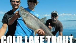 preview picture of video 'Crazy Cold Lake Trout Action'