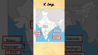 Imp. Map Ch 7 (An Imperial Capital: Vijayanagar) History Class 12 CBSE 2023 | #map #humanitieslover