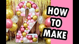 Balloon Number Mosaic 2 - DIY large birthday party decoration idea