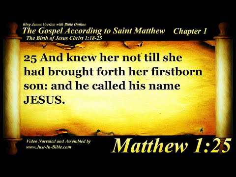 The Gospel of Matthew Chapter 1 - Bible Book 40 - The Holy Bible KJV Read Along Audio/Video/Text