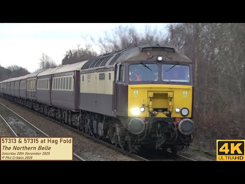 57313 & 57315 at Hag Fold - 20th December 2025
