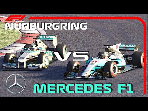 Mercedes F1 2017 W08 vs Mercedes F1 2013 W04 (V6 Turbo Hybrid vs V8 Aspirated). Who is the Faster?