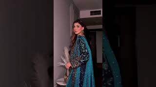 Navy Blue Embroidered Chiffon Suit - Video 2