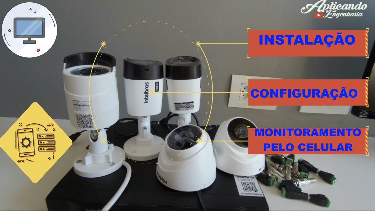 Como Instalar e configurar de  DVR Intelbras e monitoramento pelo celular , CAMERA IP