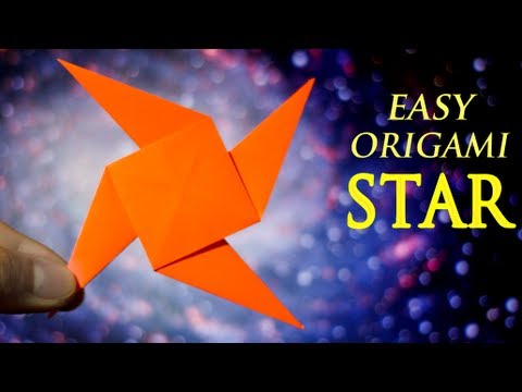 How to make an Easy Origami 4-Pointed Star