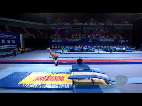 SJOEBERG Lina (SWE) W - 2022 Trampoline Worlds, Sofia (BUL) - Q Double Mini Exercise 2