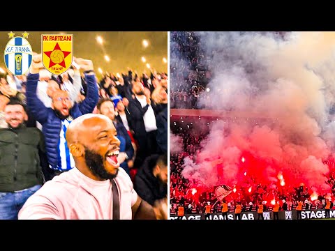 AMERICAN FAN EXPERIENCES THE MOST INTENSE DERBY IN ALBANIA | TIRANA VS PARTIZANI