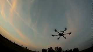preview picture of video 'Maiden flight of homemade hexacopter...'