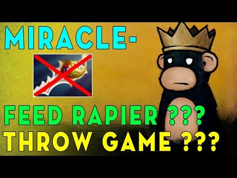 Dota 2 Miracle Monkey King - Throw Game ? & Feed Divine Rapier ?