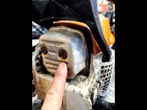 Stihl Chainsaw Muffler Bolt Caps Removal #shorts