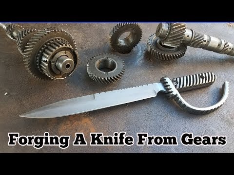 Forging A Knife From Gears - Trench Knife
