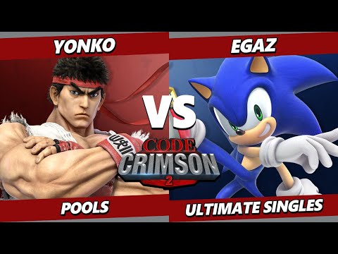 Code Crimson 2 - Yonko (Ryu) Vs. Egaz (Sonic, Pyra Mythra) Smash Ultimate - SSBU