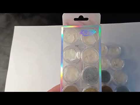 KIT PÓ CROMADO COM MADRE PÉROLA COM 10 UN