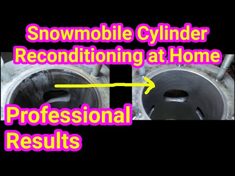 Snowmobile Cylinder Reconditioning at Home With Professional Results! Vintage Polaris snowmobile!