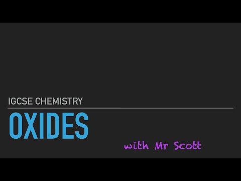 IGCSE Chemistry: Oxides
