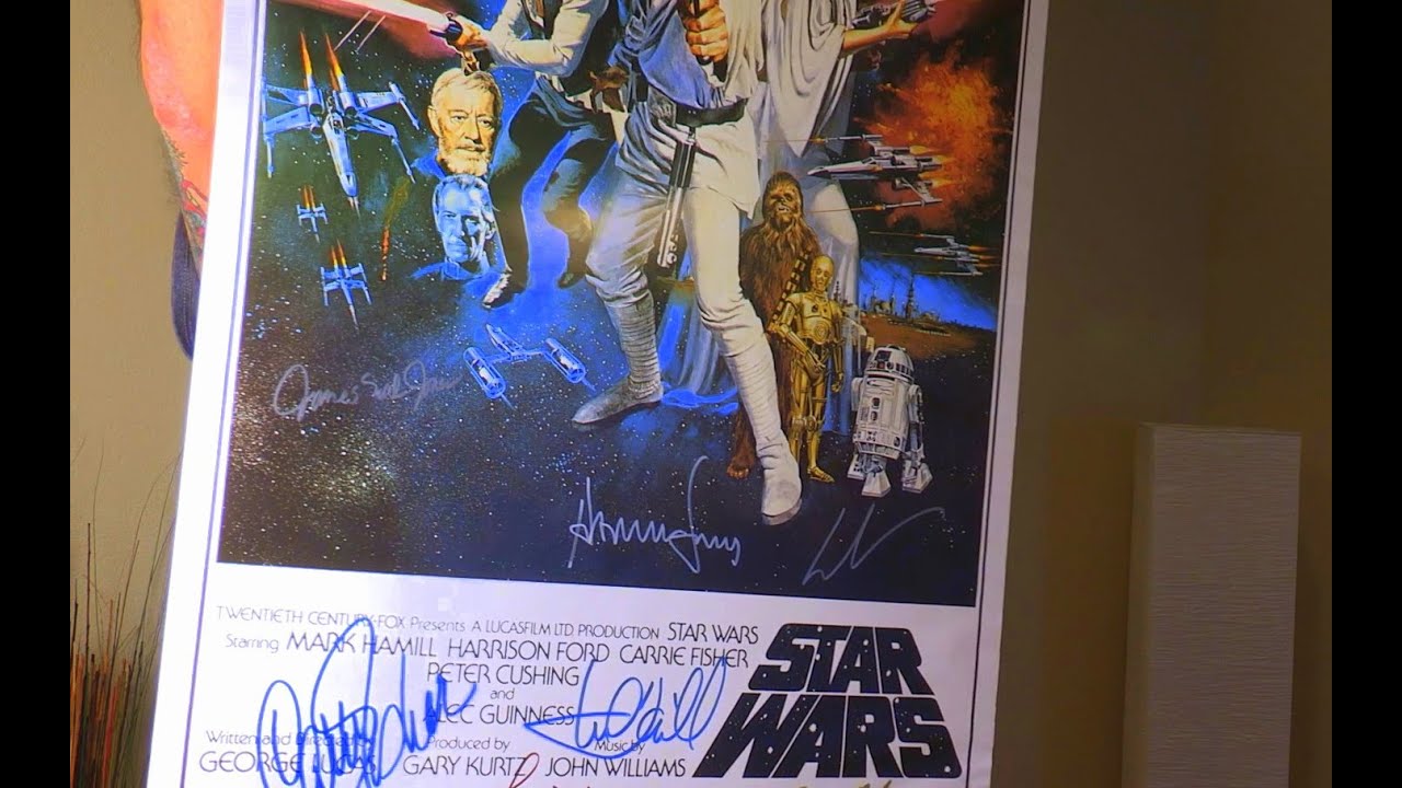 Giving Away Star Wars a New Hope Autographed Movie Poster
