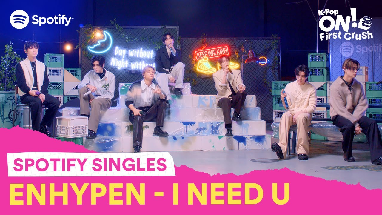 엔하이픈이 'K-Pop ON!'에서 방탄소년단의 'I Need U'를 공연