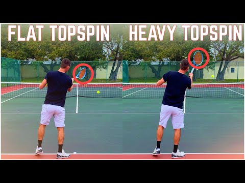 Flat Topspin vs Heavy Topspin Forehand | Tennis Technique