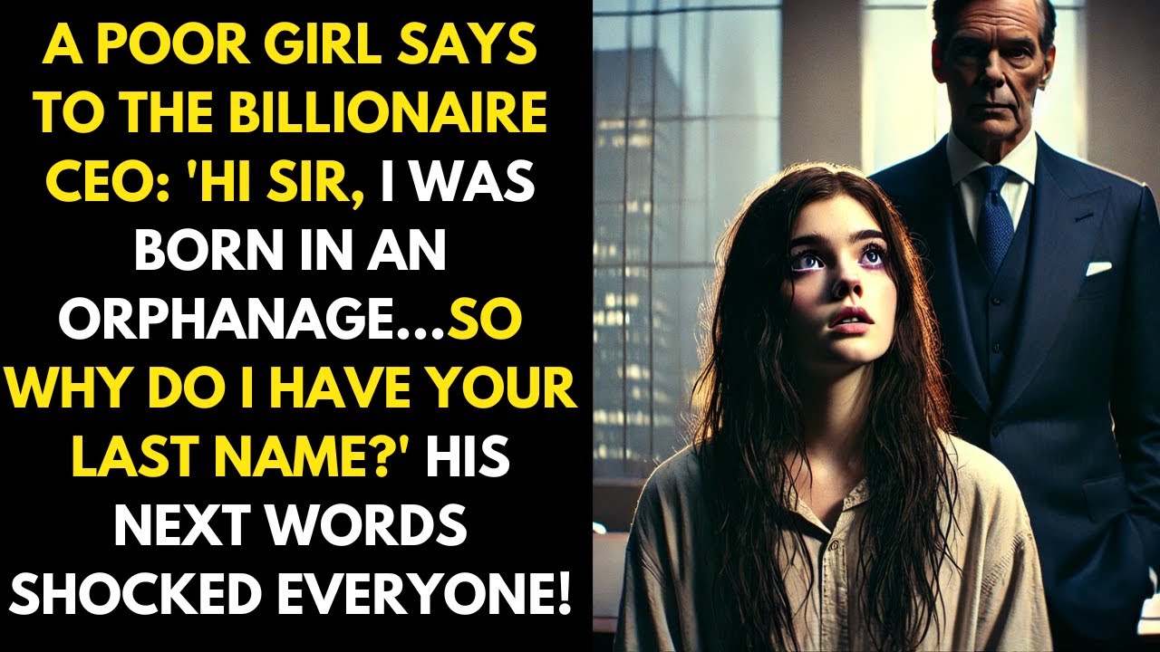 A Poor Girl Says A Billionaire CEO: "Hi Sir,I Was Born In An Orphanage So Why Do I Have Your Last Na