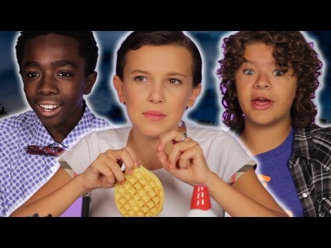 The Cast Of "Stranger Things" Reveal Set Secrets (While Decorating Waffles)