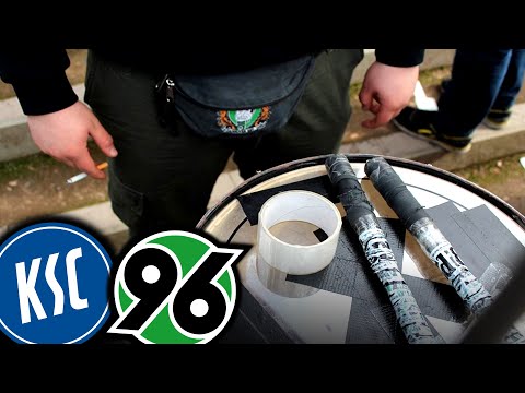 Attack on Hannover fans in Karlsruhe's Schlossgarten...