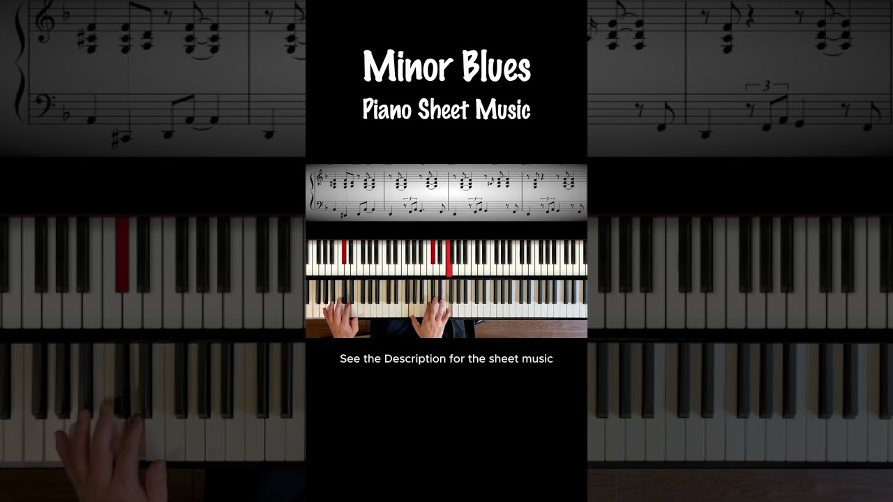 Slow Minor Blues #piano #jazzpianosheetmusic #walkingbass