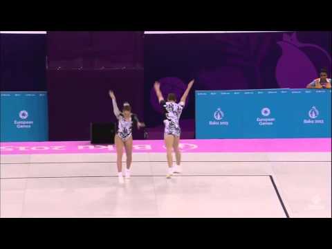 JJEE Baku 2015 - Aerobic - F  MP - Spain (Sara Moreno-Vicente Lli)