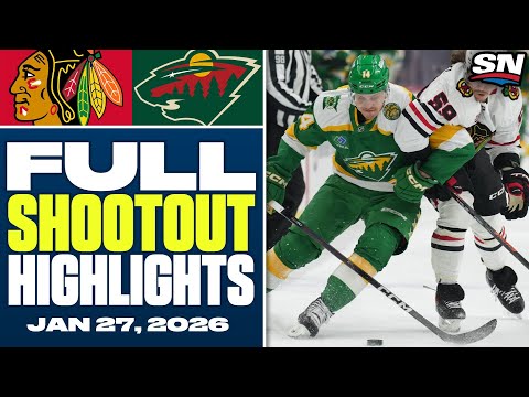 Chicago Blackhawks at Minnesota Wild | FULL Shootout Highlights - January 27, 2026