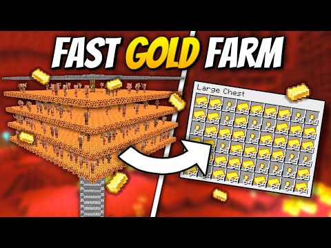 HUGE Minecraft GOLD Farm - Get 21k+/hr - Easy Tutorial!