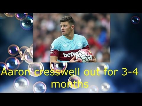 Aaron cresswell out for 3-4 months