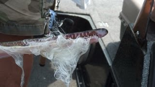 How to make a gar fishing lure or rope lure.