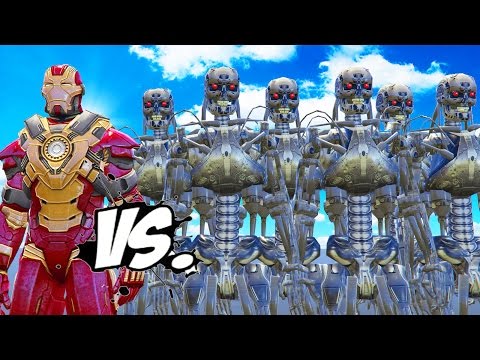 IRON MAN VS TERMINATOR ARMY - EPIC BATTLE