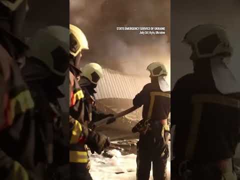 Video Thumbnail: At least two people killed and five injured after Russia's overnight attack on Kyiv