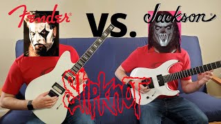 Video thumbnail for Deep Dive Shootout: Jim Root Fender Jazzmaster V4 (EMG) vs. Mick Thomson Jackson Soloist (Blackouts) by The Bedroom Guitarist