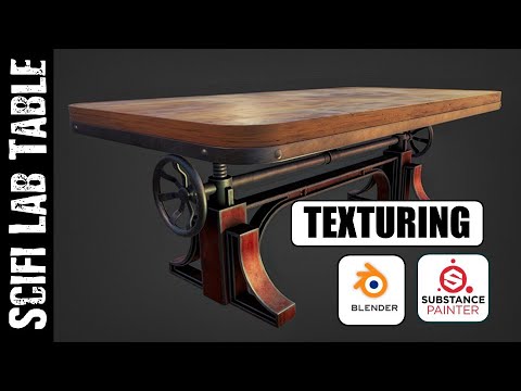 BLENDER/SUBSTANCE PAINTER: SCIFI LAB TABLE (TEXTURING)