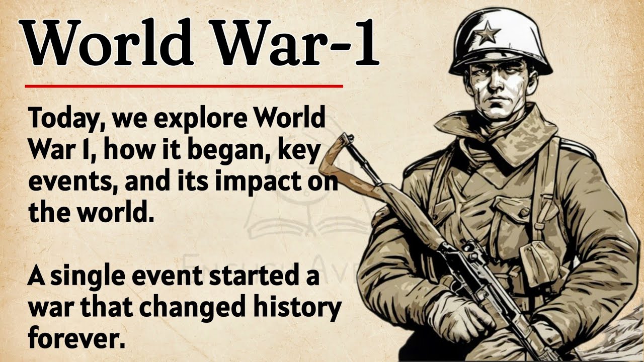 Why World War 1 Happened? || Learn English Through Story Level 3 🔥 || English Listening Practice ✅
