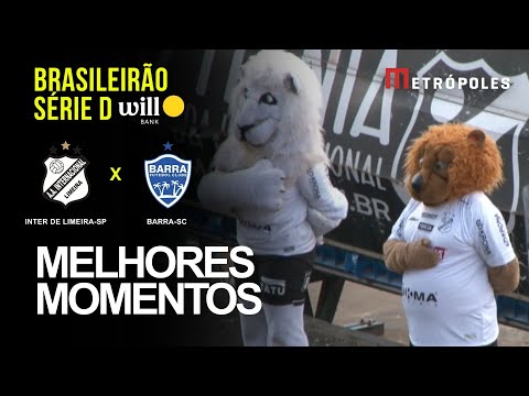 Confira melhores momentos de INTER DE LIMEIRA-SP 2 X 3 BARRA-SC pelo Brasileirão Série D Will Bank