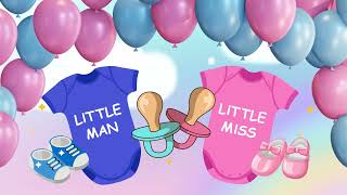 1 hour baby gender reveal background with nursery rhymes