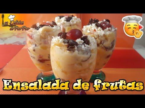 PREPARA EN MINUTOS UNA ENSALADA DE FRUTAS FRESCA Y DELICIOSA/ LAS DELICIAS DE PAO PAO 💗